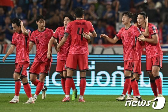 한국이 태국을 3-0으로 이겼다. © AFP=뉴스1