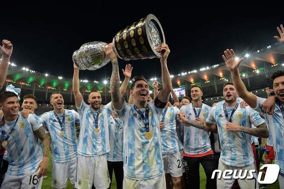 아르헨티나 A대표팀 선수들© AFP=뉴스1