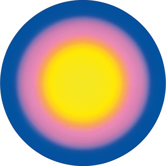 우고 론디노네 Ugo Rondinone b.1964, SwissEinundzwanzigsterdezemberzweitausendundeinundzwanzig, acrylic airbrush on canvas, diameter 90cm | 2021. 케이옥션 제공