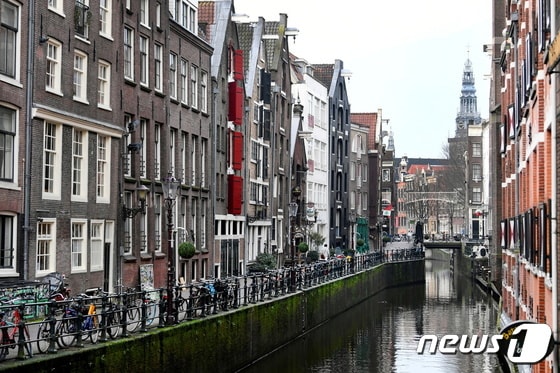 네덜란드 암스테르담의 거리. 2020.12.15 © 로이터=뉴스1 © News1 정지윤 기자