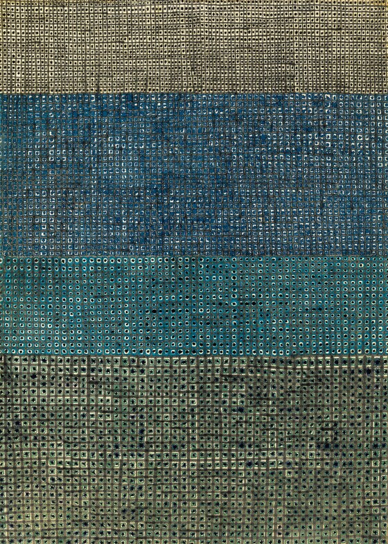 Lot. 46, 김환기, 1913-1974, [3-Ⅴ-71 #203], oil on cotton, 213.3×152.6cm, 1971. 서울옥션 제공.