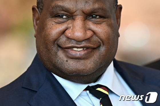 제임스 마라페 파푸아뉴기니 총리. 2022.11.18 © 로이터=뉴스1 © News1 정지윤 기자