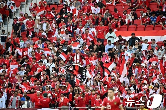 인도네시아를 응원하는 팬 © AFP=뉴스1