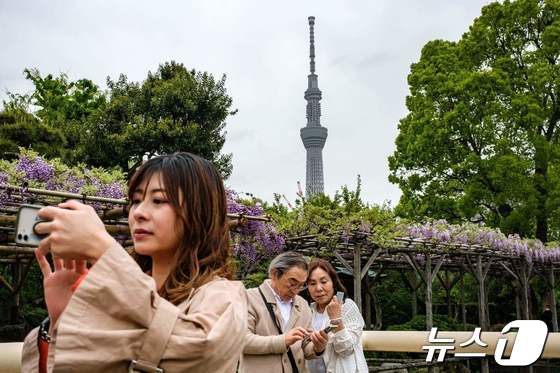 일본 도쿄의 관광객들 © AFP=뉴스1