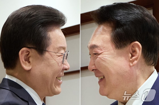 윤석열 대통과 이재명 더불어민주당 대표. 뉴스1 © News1 오대일 기자