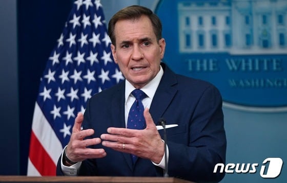 존 커비 백악관 NSC 국가안보소통 보좌관. 2024. 4. 5 © AFP=뉴스1 © News1 우동명 기자