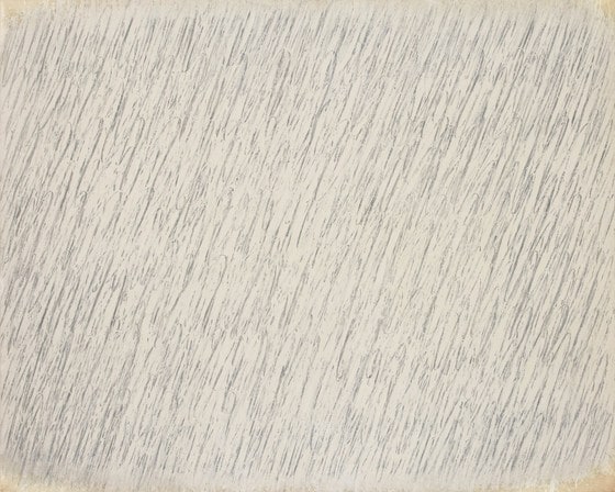 박서보 1931 – 2023, 묘법 No. 10-78, oil and pencil on hemp cloth, 130.3x162.2cm (100) | 1978. 케이옥션 제공.