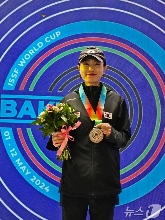 김예지(임실군청)이 ISSF 월드컵 여자 10m 공기권총에서 은메달을 획득했다. (대한사격연맹 제공) ⓒ News1