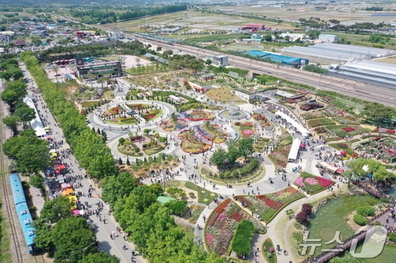 곡성세계장미축제가 열리는 '장미공원'
