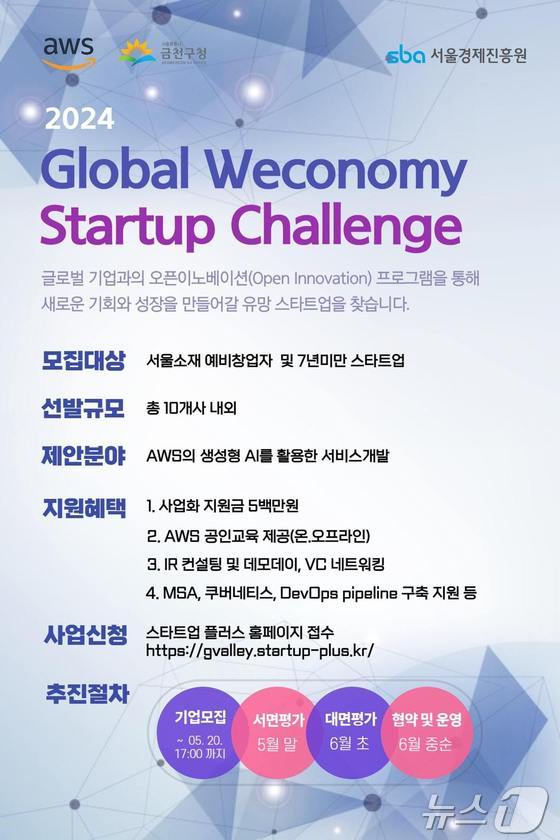 'G밸리 Global Weconomy Startup Challenge'. (금천구 제공)© 뉴스1